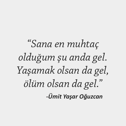 Ümit Yaşar Oğuzcan - Gel