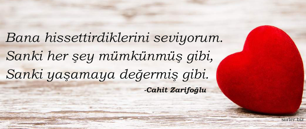 Cahit Zarifoğlu - Bana hissettirdiklerini seviyorum.