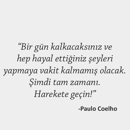 Paulo Coelho harekete geçin