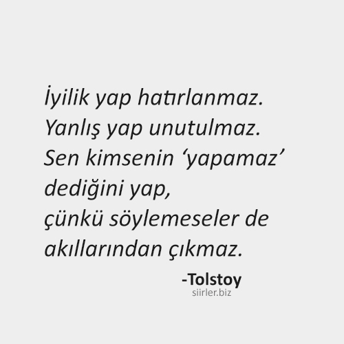 Tolstoy Hayata Dair Sözleri