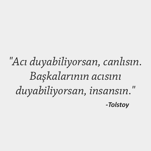 Tolstoy acı sözleri
