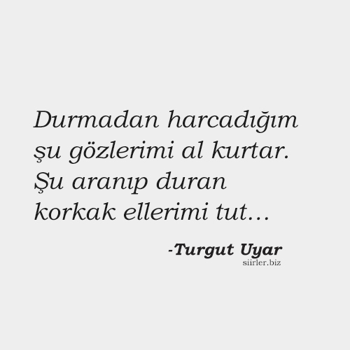 Turgut uyar anlamlı söz