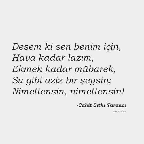 cahit sıtkı tarancı - aşk sözleri