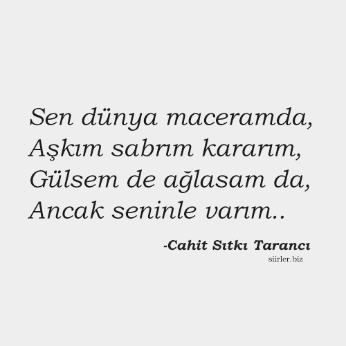 cahit sıtkı tarancı - seninle varım