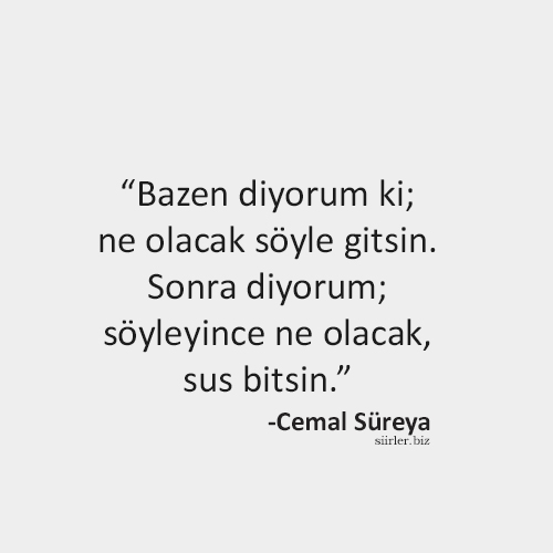 cemal süreya- bazen diyorum ki