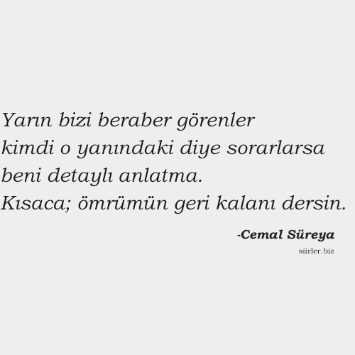 cemal süreya ömrümün geri kalanı