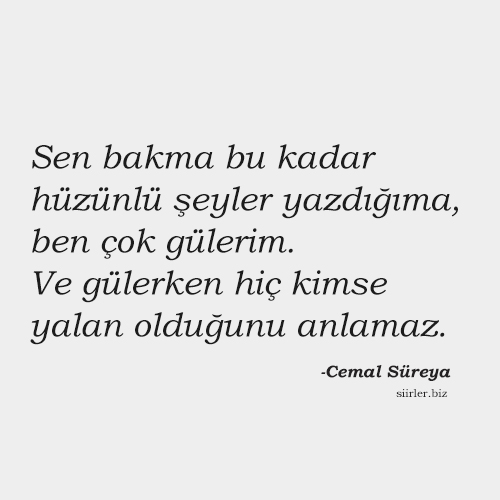 cemal süreya sen bakma bu kadar
