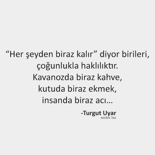 turgut uyar - Her şeyden biraz kalır