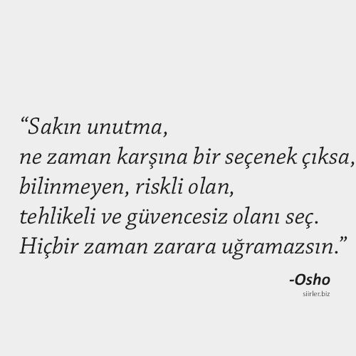 Osho Anlamlı Sözü