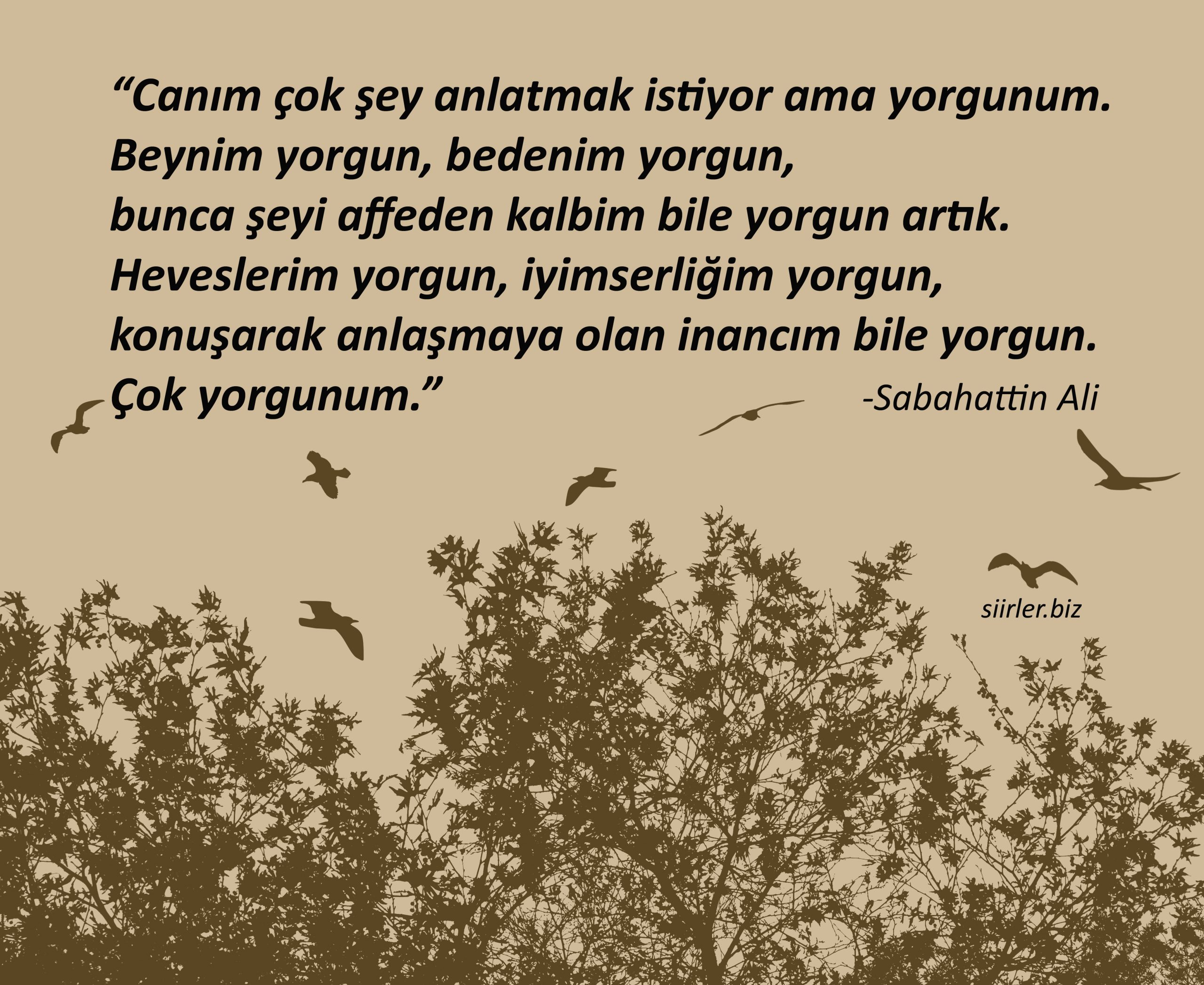 Sabahattin Ali - Çok Yorgunum