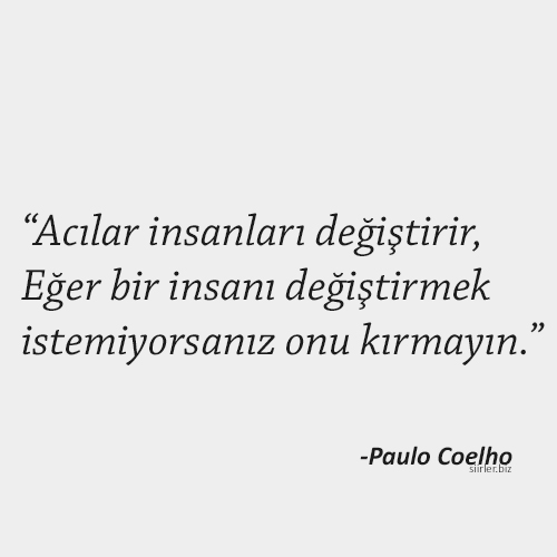 Paulo Coelho Acı sözleri