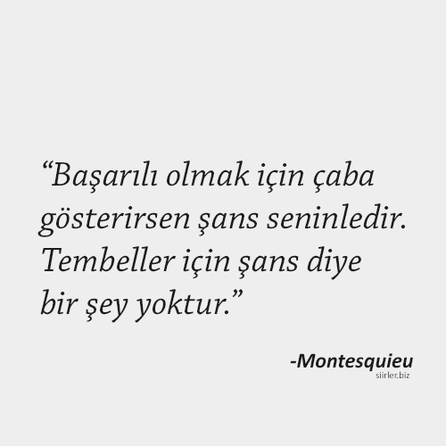 Montesquieu motivasyon sözü