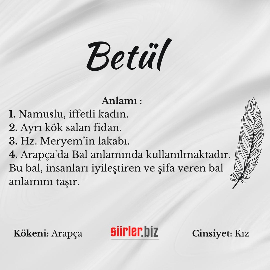 Betül isminin anlamı, Betül İsmi