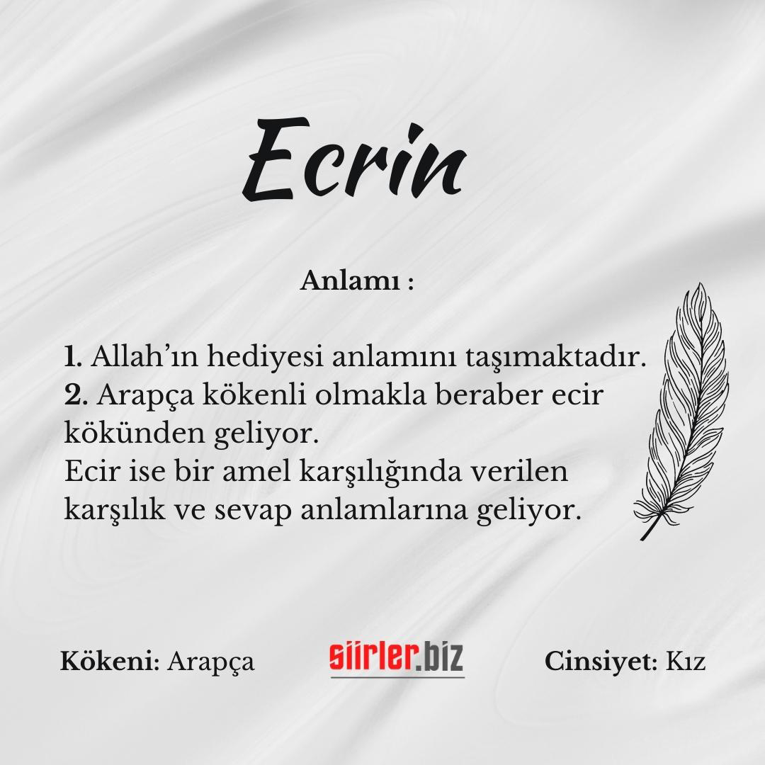 Ecrin isminin anlamı, Ecrin İsmi