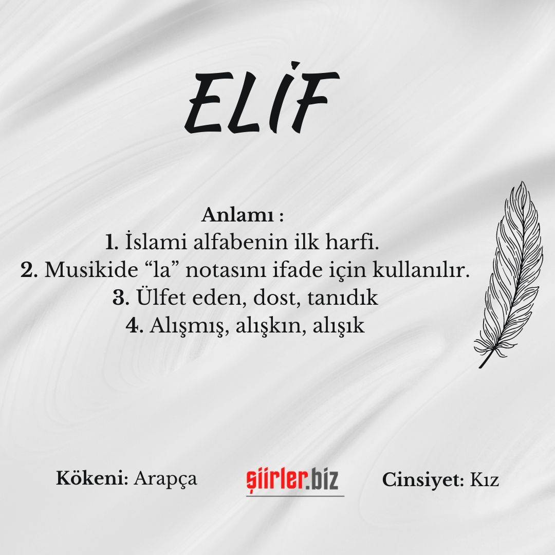 Elif İsminin Anlamı Nedir?