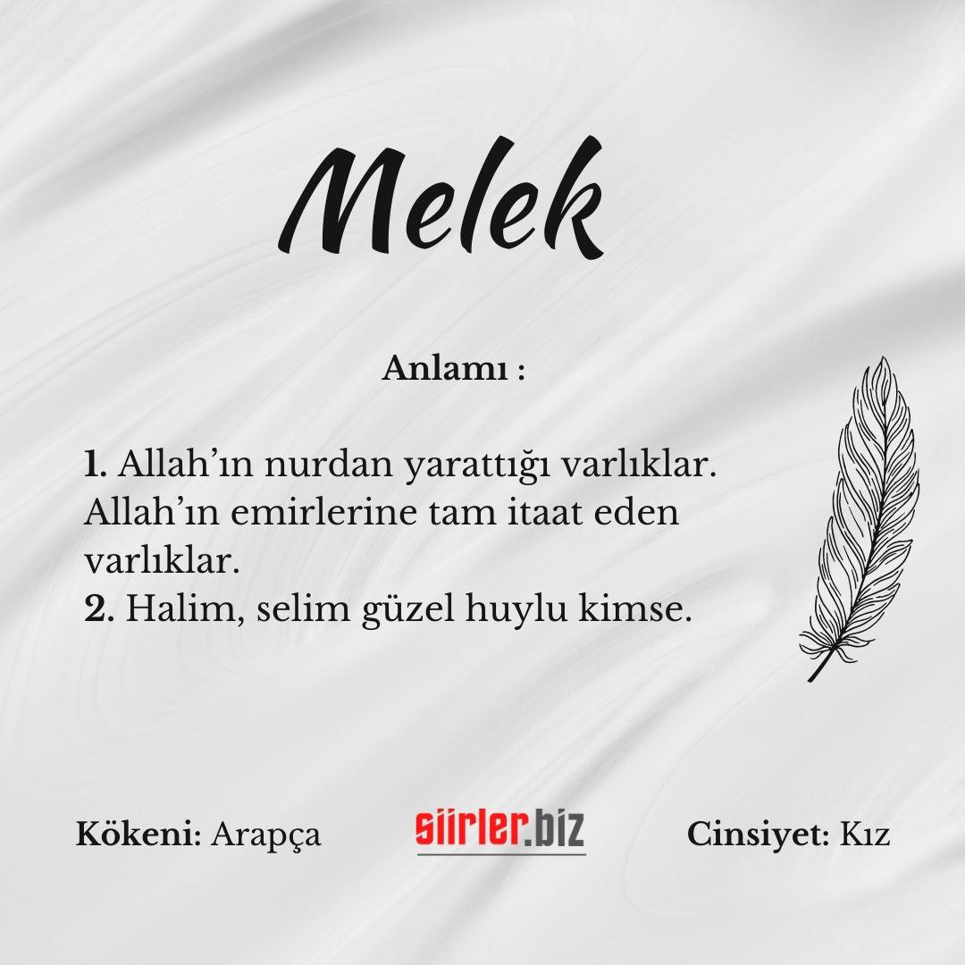 Melek isminin anlamı, Melek ismi