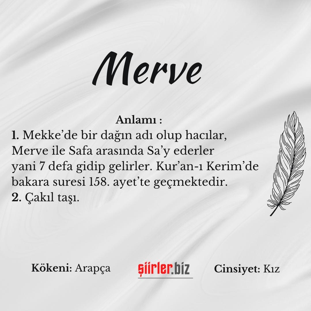 Merve İsminin Anlamı Nedir?