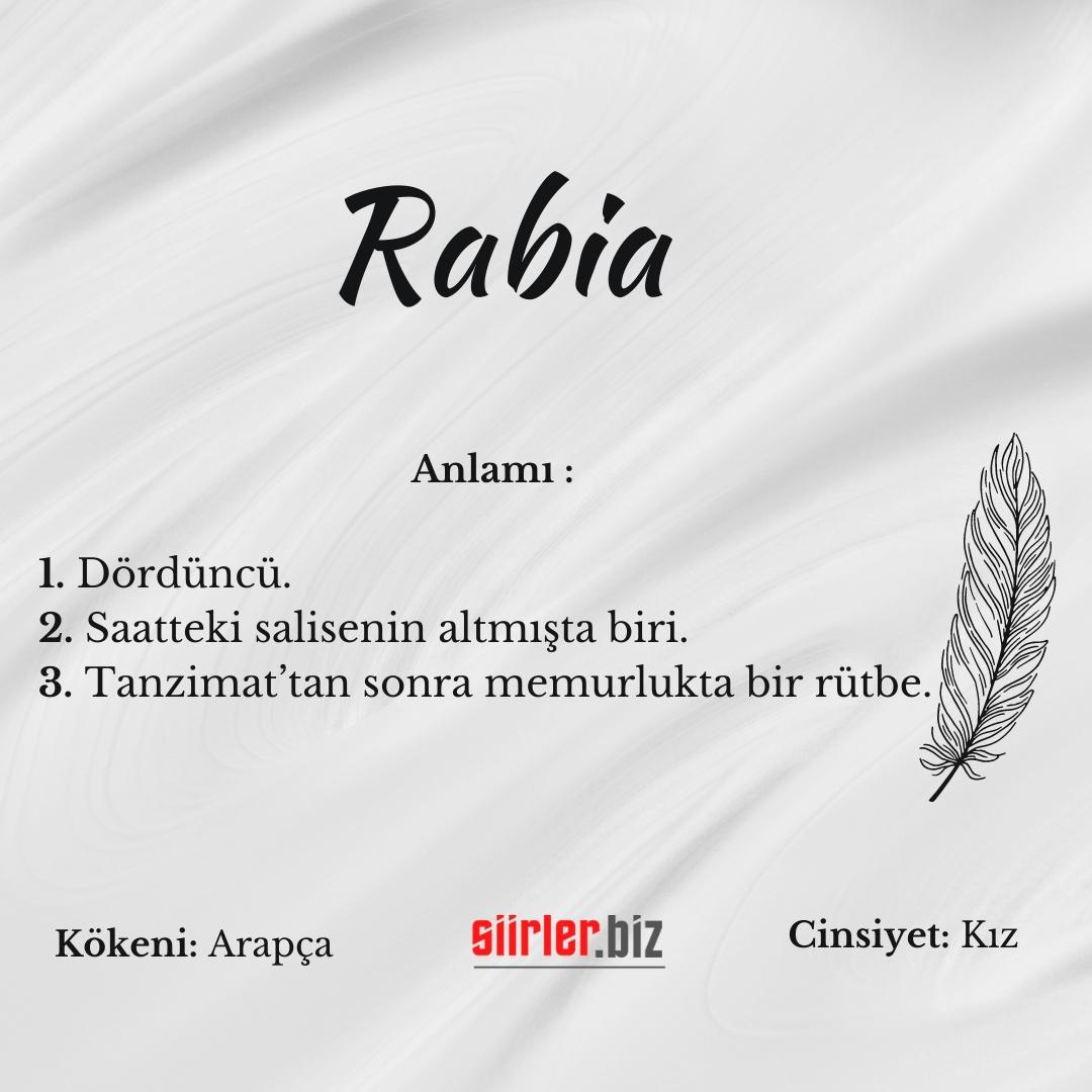 Rabia İsminin Anlamı Nedir?