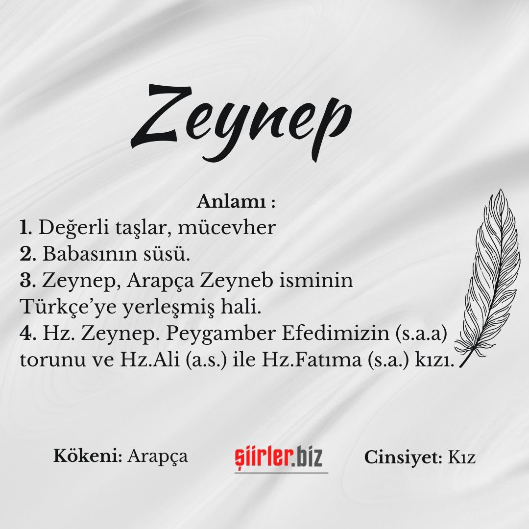 Zeynep İsminin Anlamı Nedir?