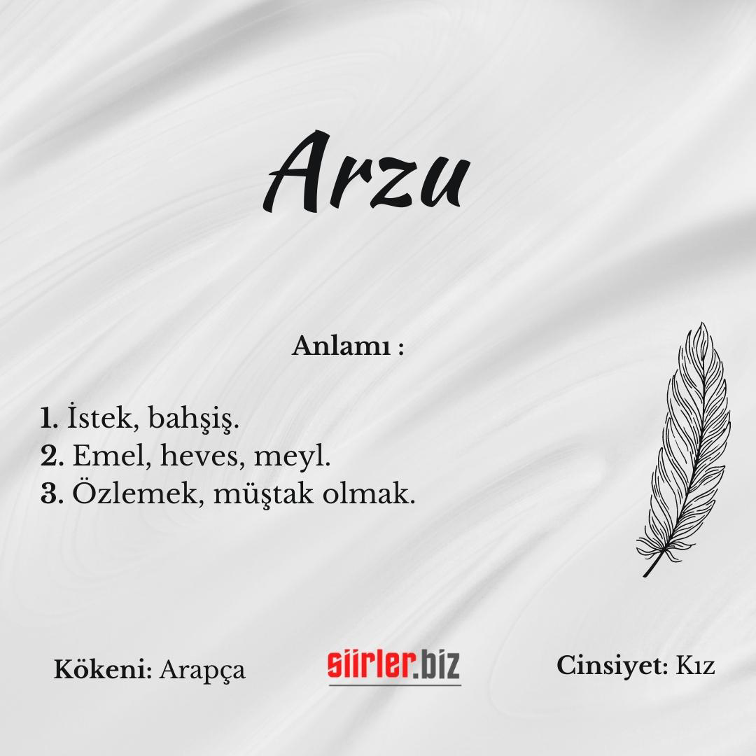 Arzu isminin anlamı, arzu ismi