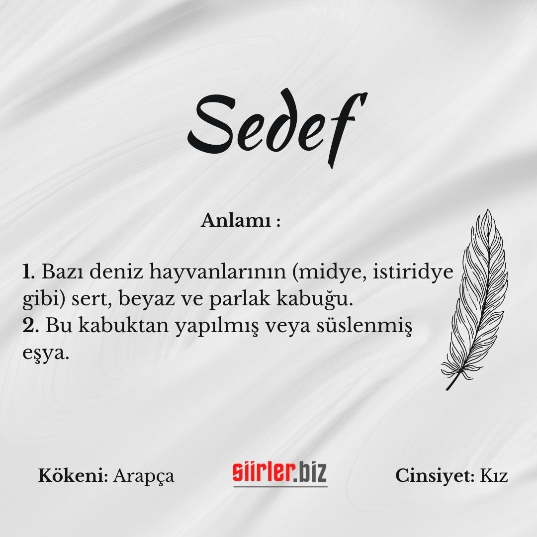 Sedef isminin anlamı, sedef ismi