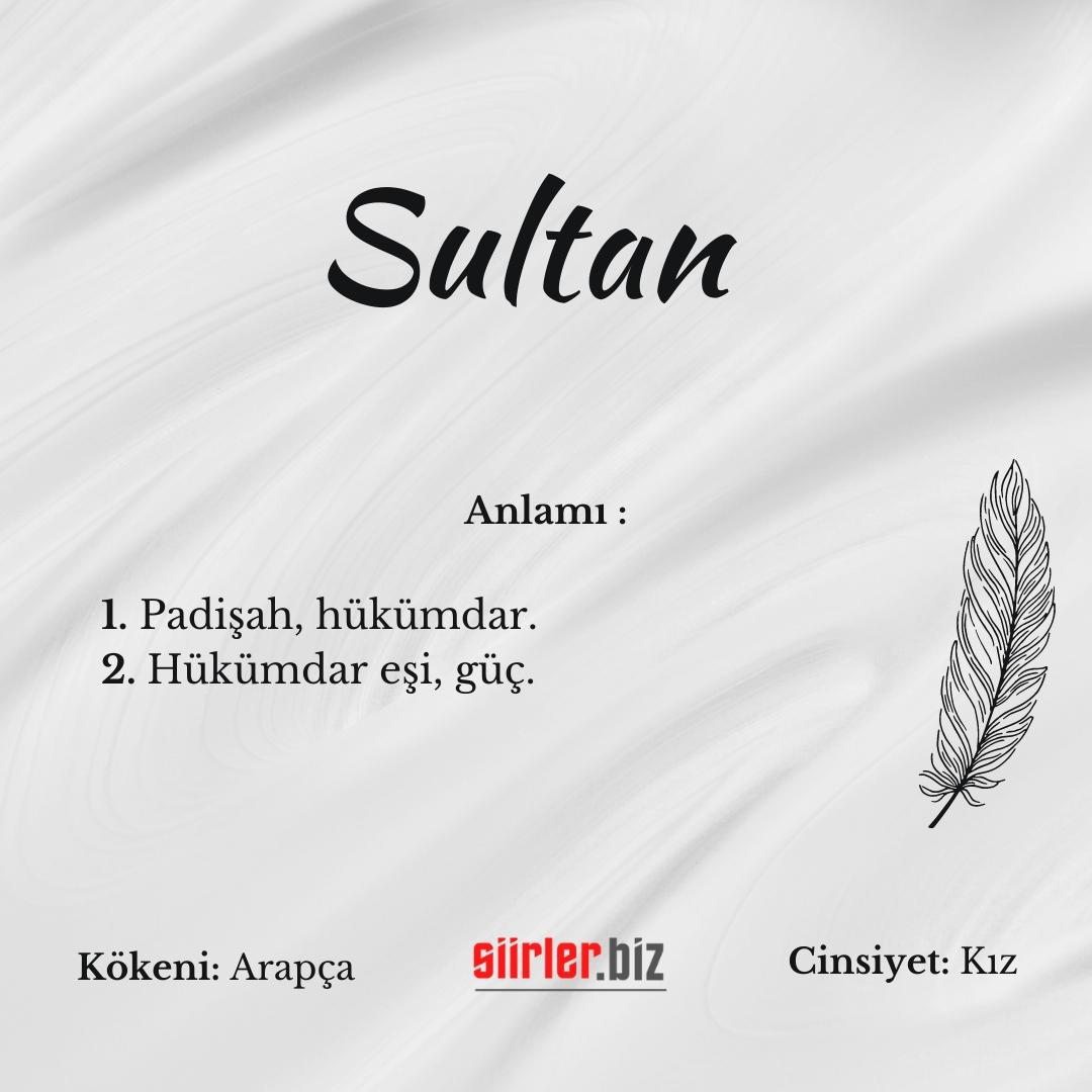 Sultan isminin anlamı, sultan ismi