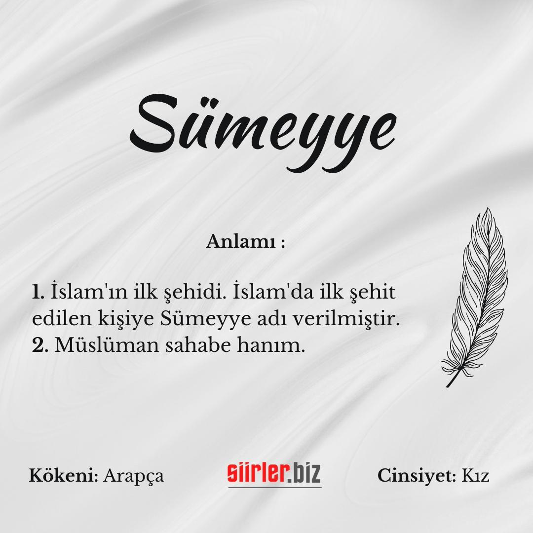 Sümeyye isminin anlamı, sümeyye ismi