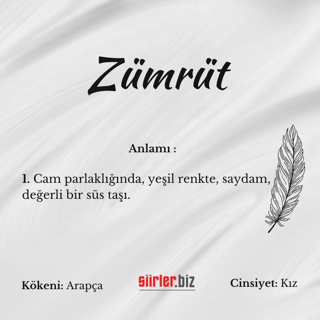 Zümrüt isminin anlamı, zümrüt ismi