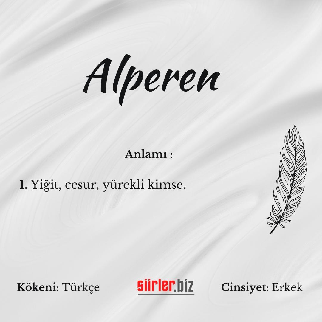 Alperen isminin anlamı, alperen ismi