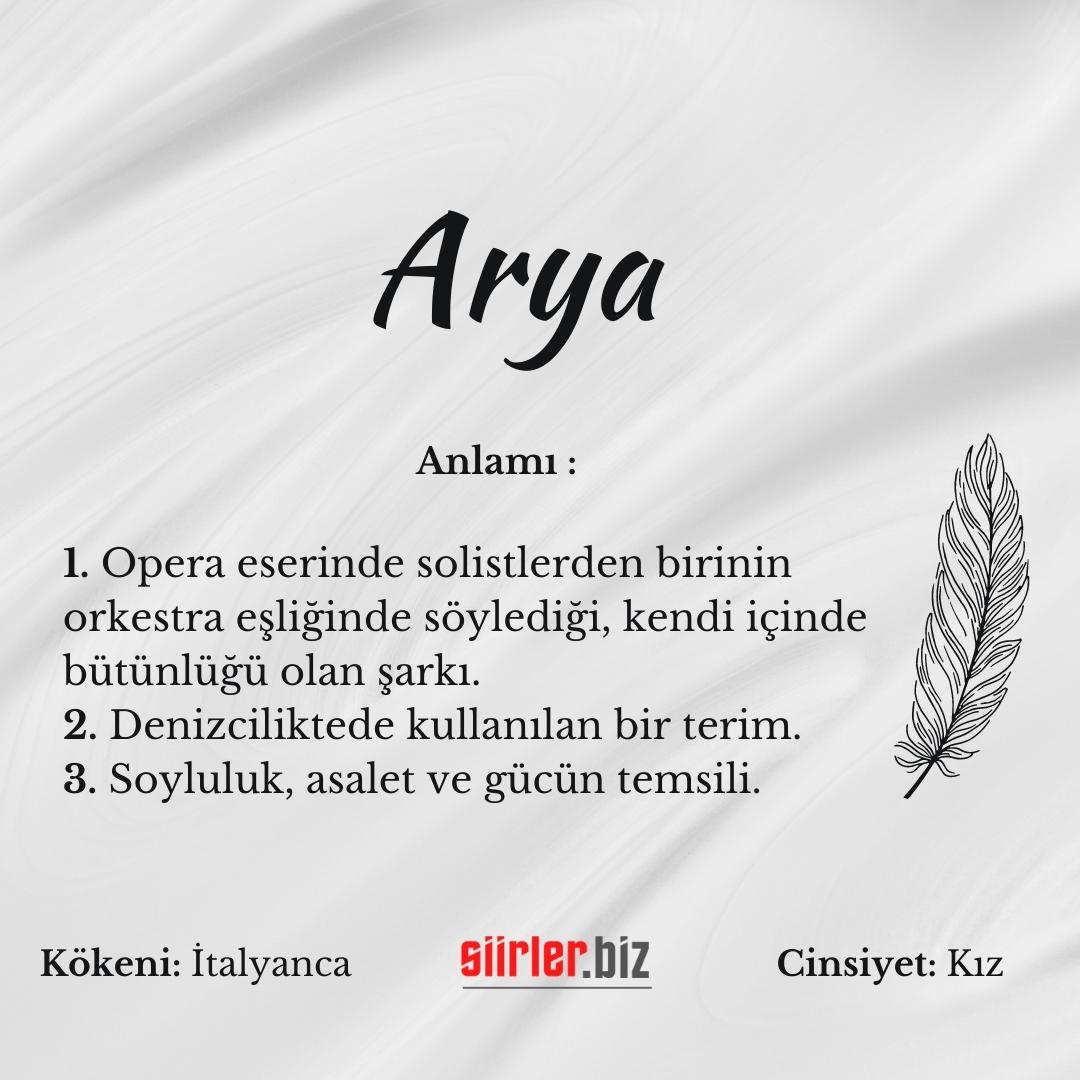 Arya İsminin Anlamı Nedir?