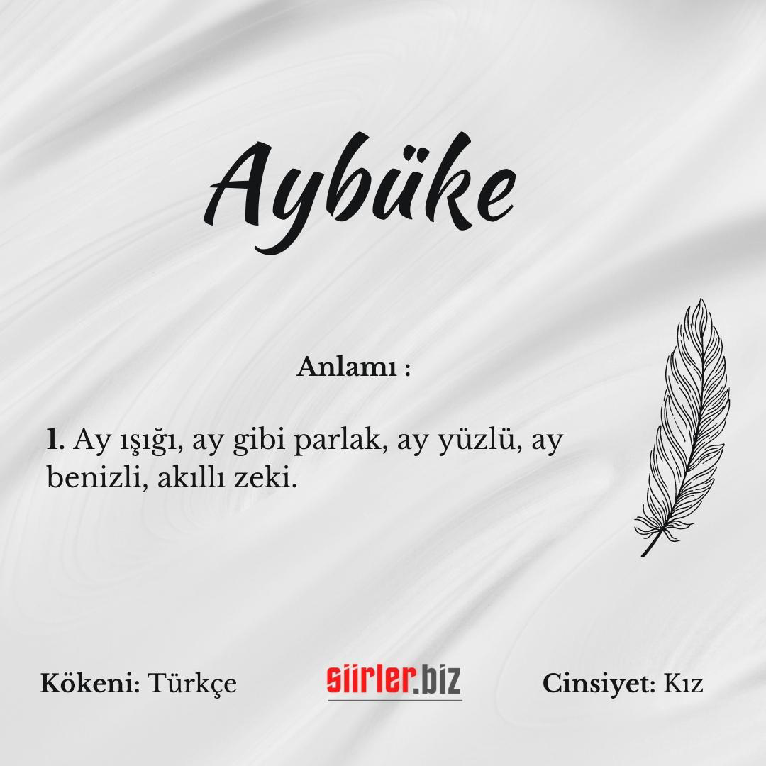 Aybüke isminin anlamı, aybüke ismi