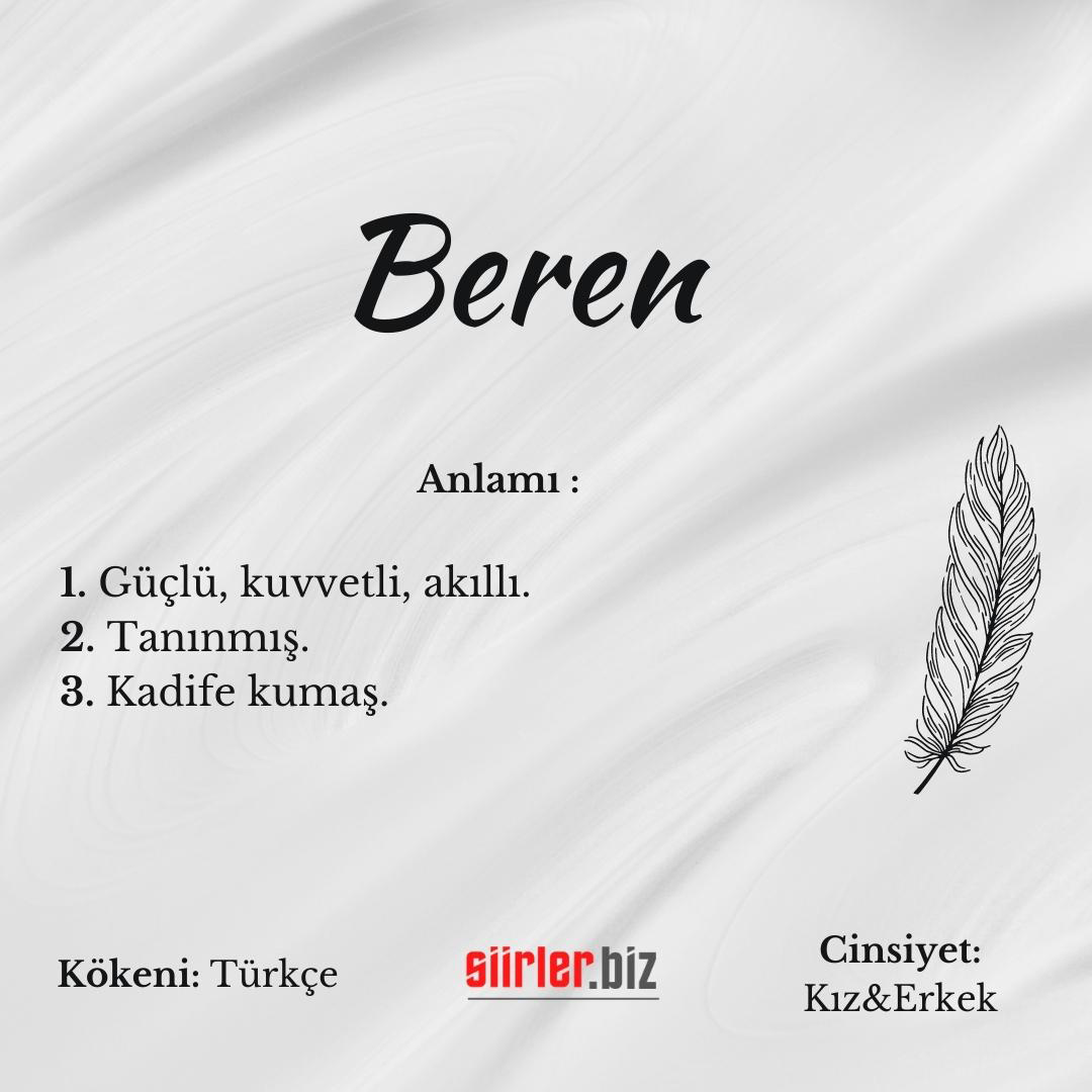 Beren isminin anlamı, beren ismi