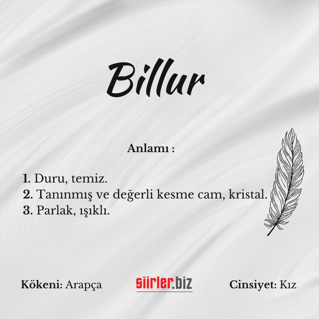 Billur İsminin Anlamı Nedir?