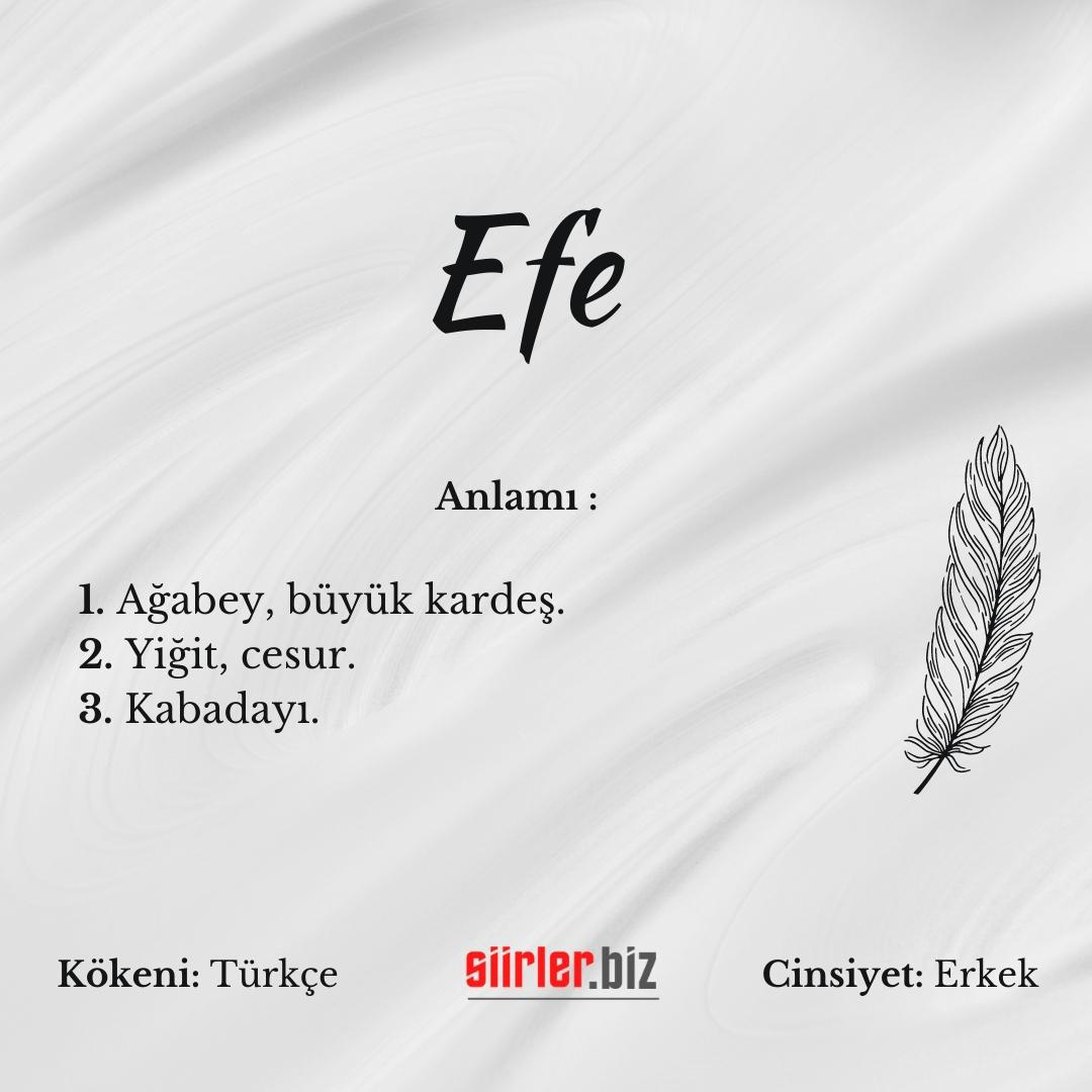 Efe isminin anlamı, efe smi