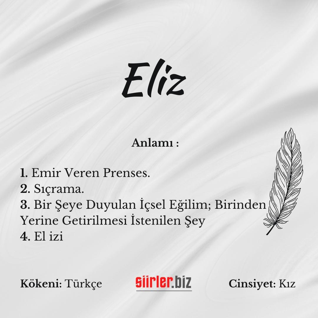 Eliz isminin anlamı, eliz ismi