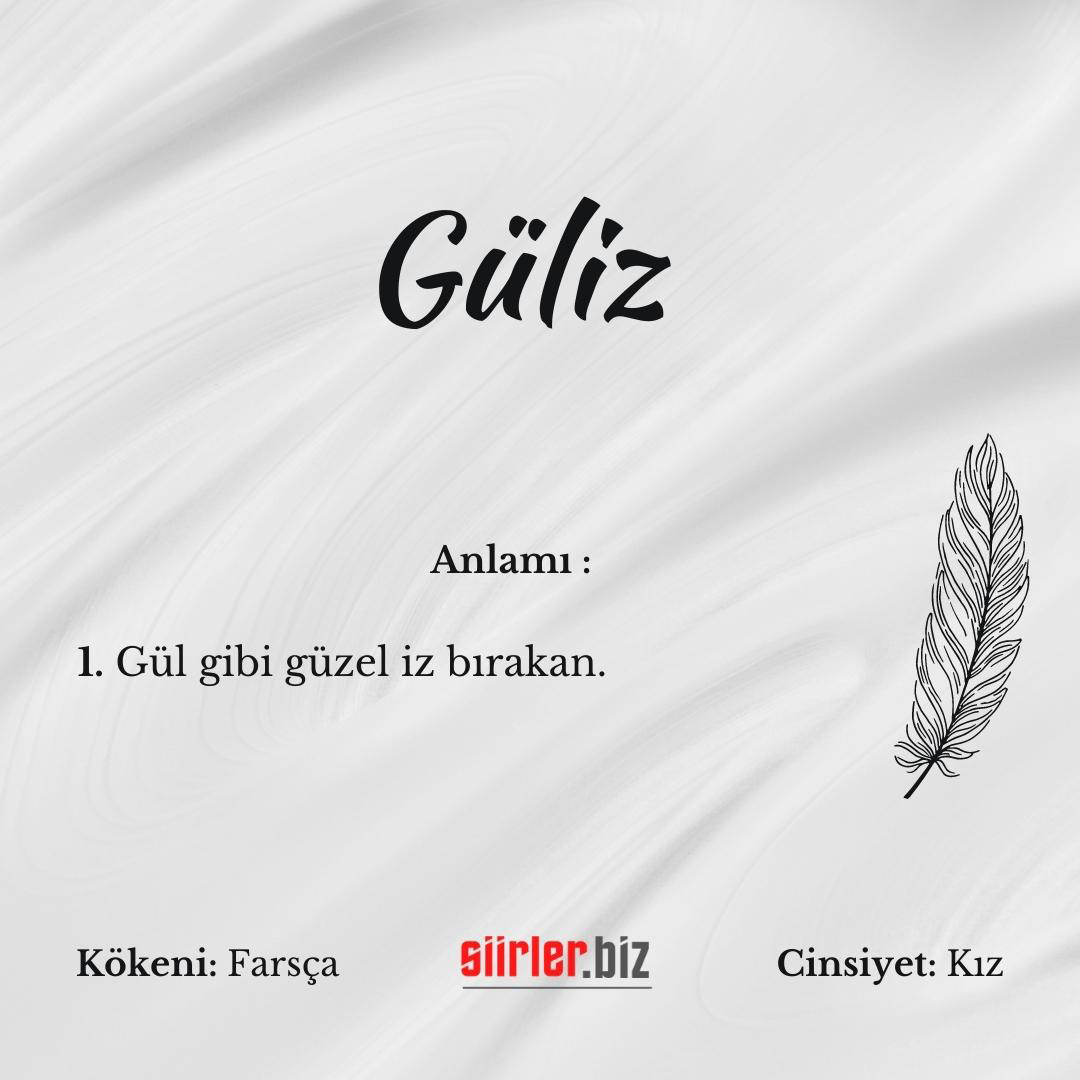 Güliz isminin anlamı, güliz ismi