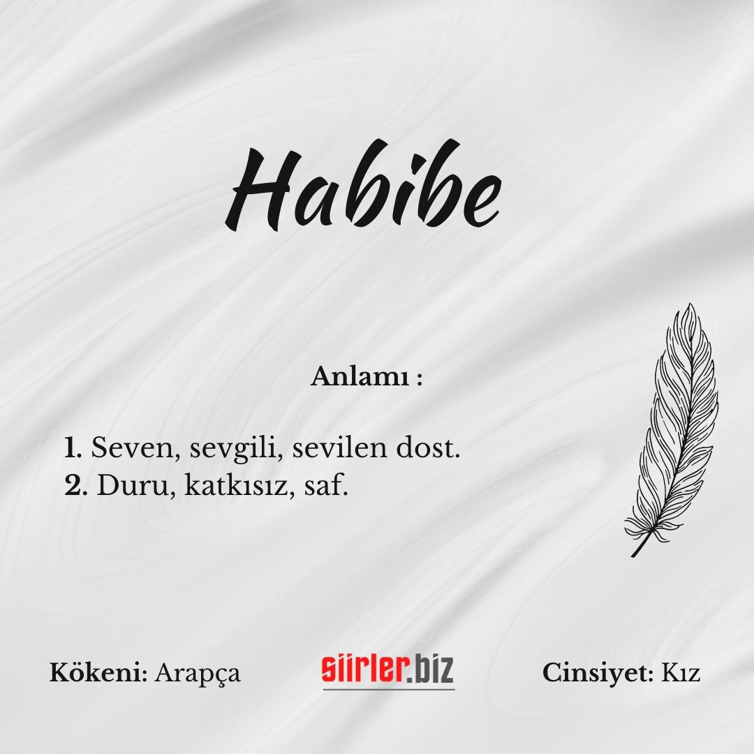 Habibe isminin anlamı, habibe ismi