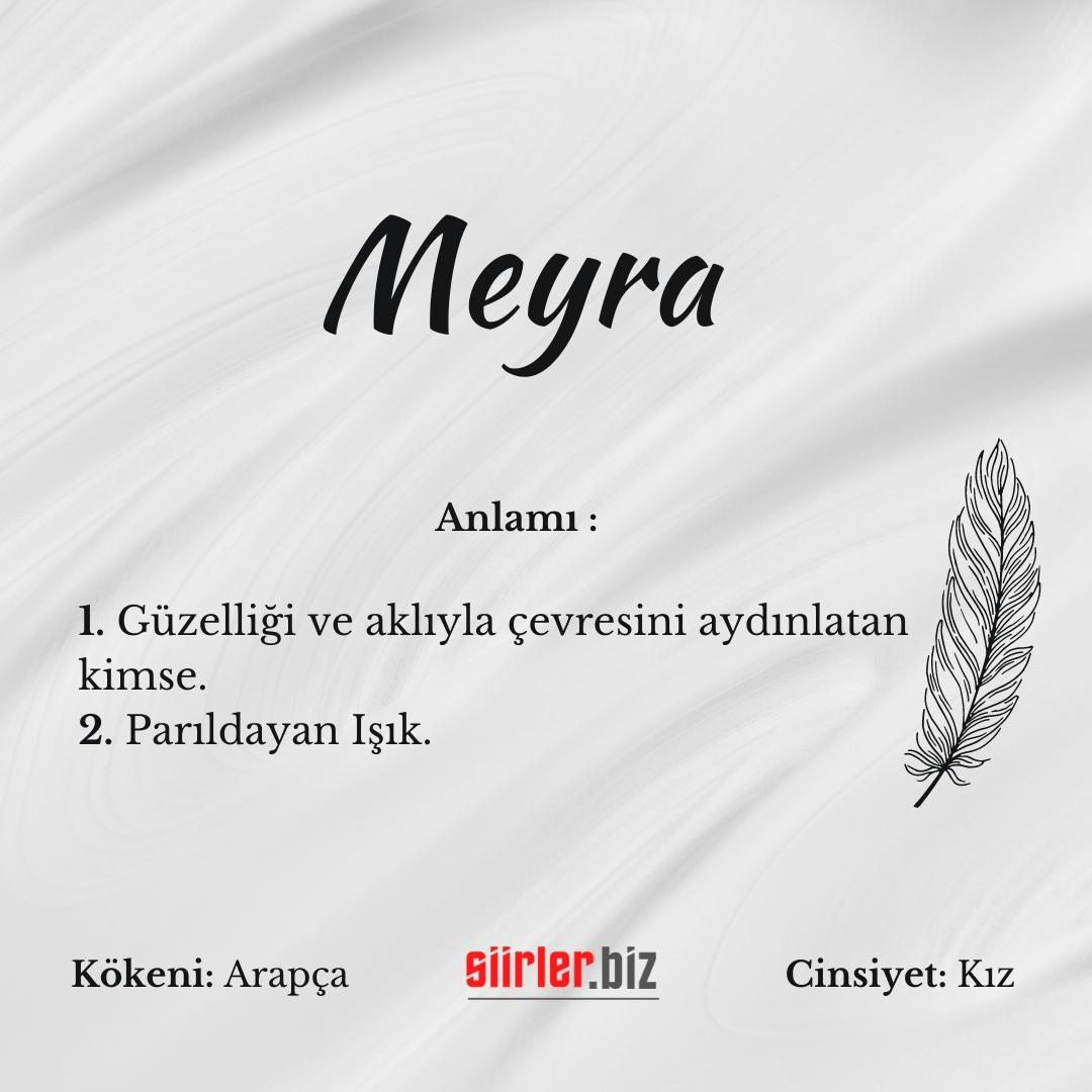 Meyra isminin anlamı, meyra ismi