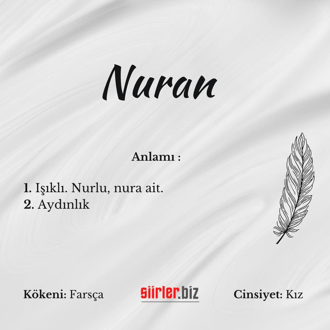 Nuran isminin anlamı, nuran ismi