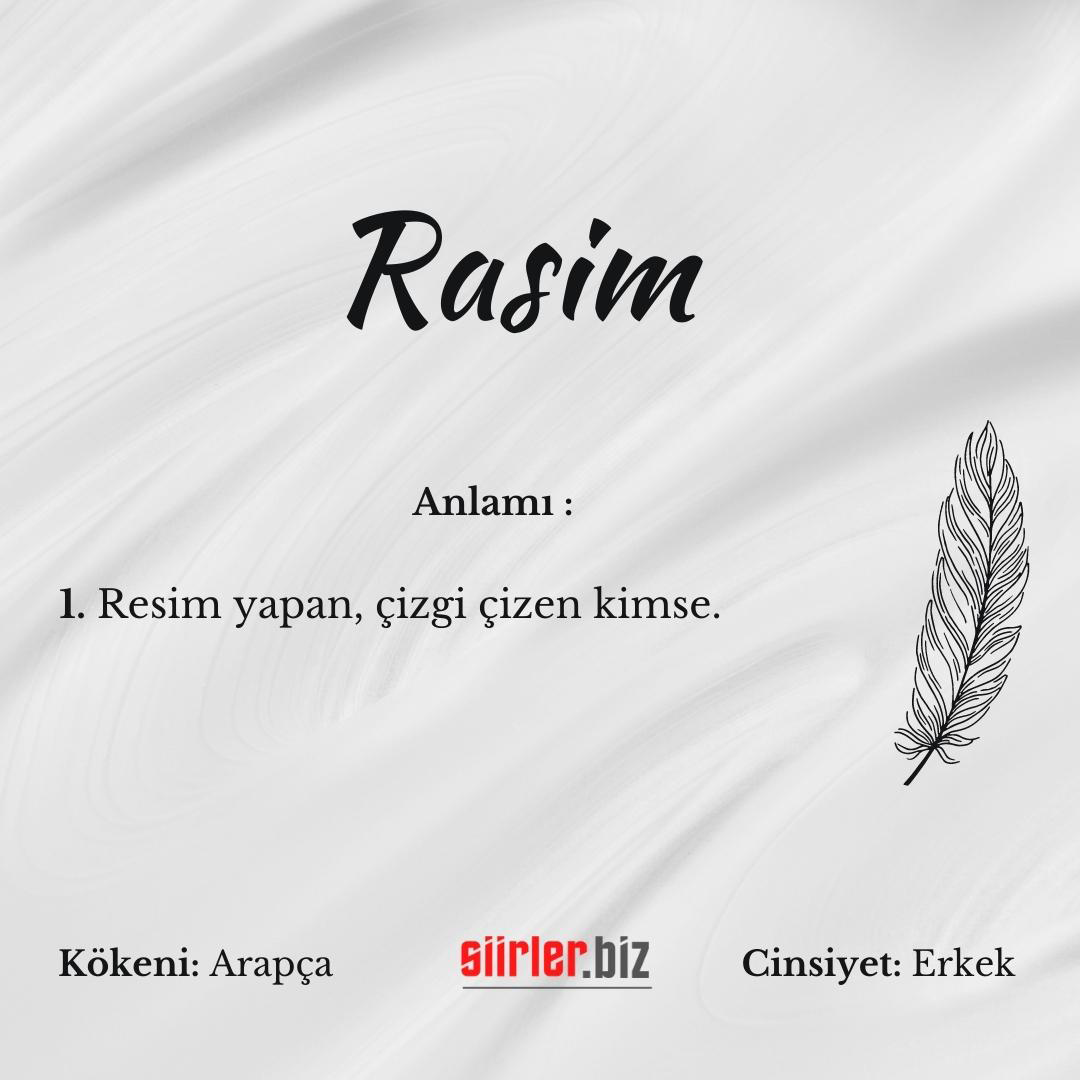 Rasim isminin anlamı, rasim ismi