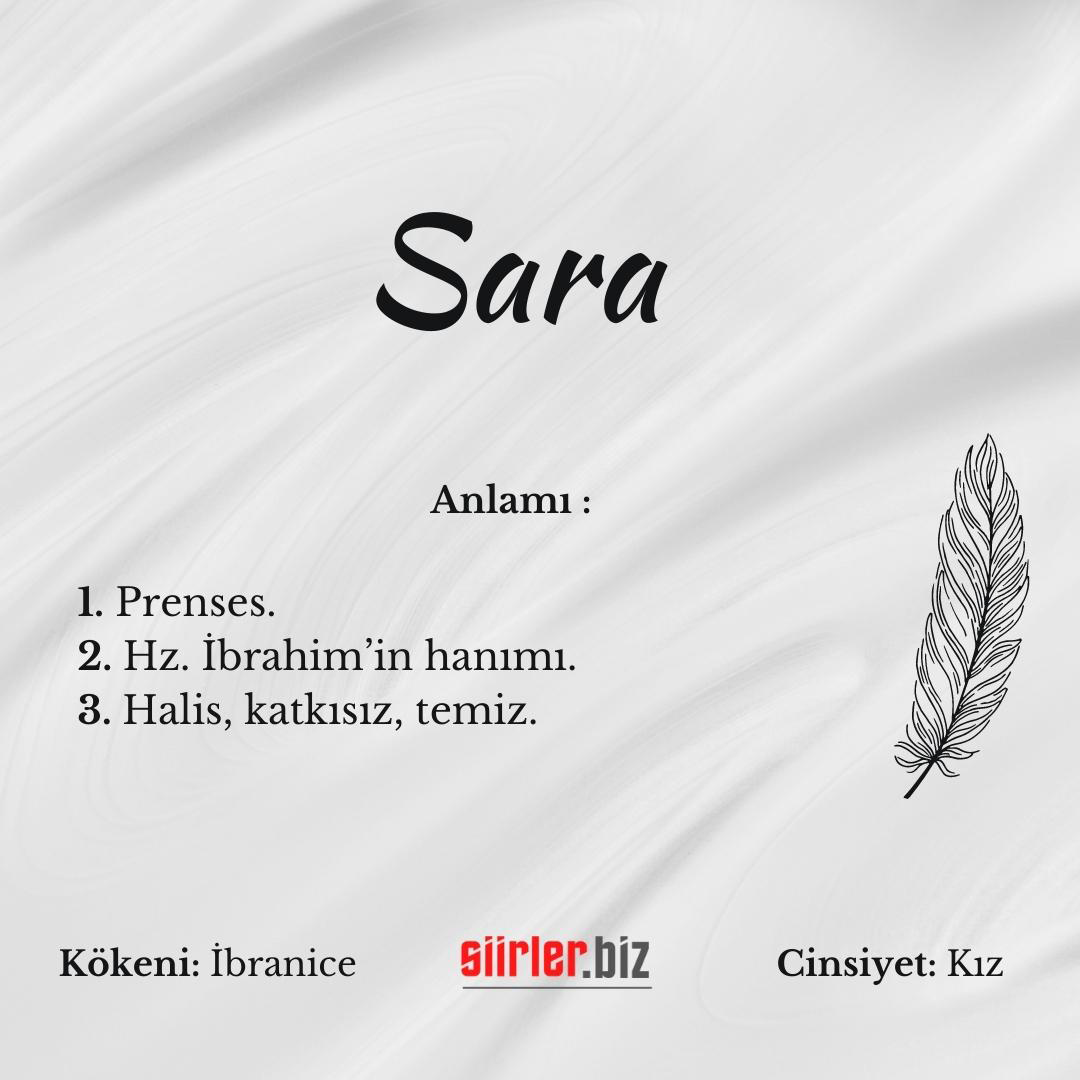 Sara İsminin Anlamı Nedir?