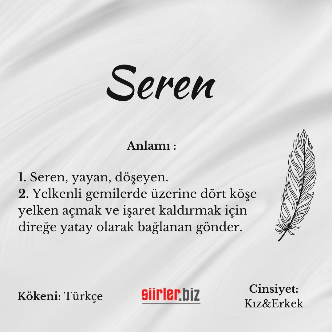 Seren isminin anlamı, seren ismi