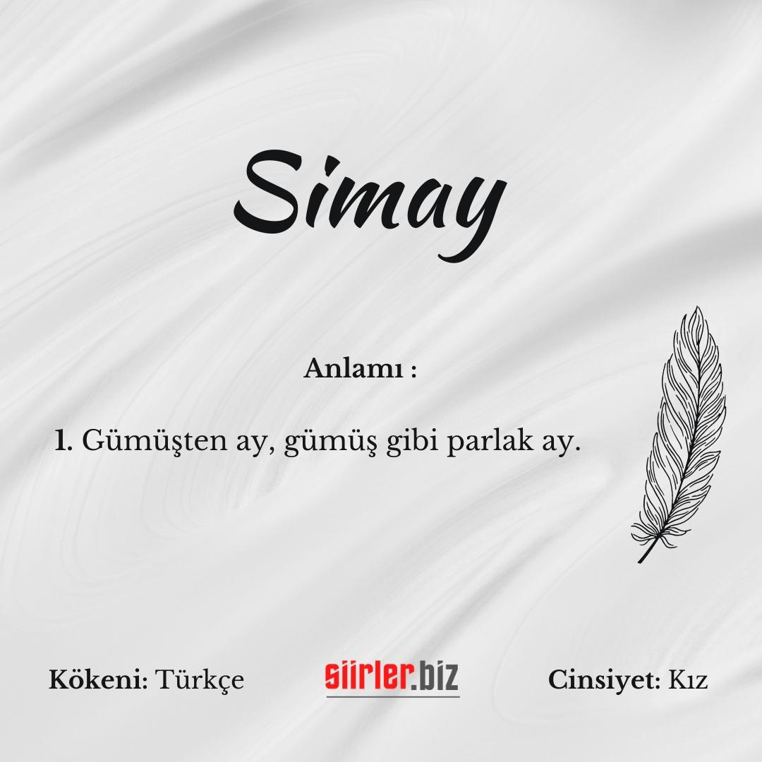 Simay isminin anlamı, simay ismi