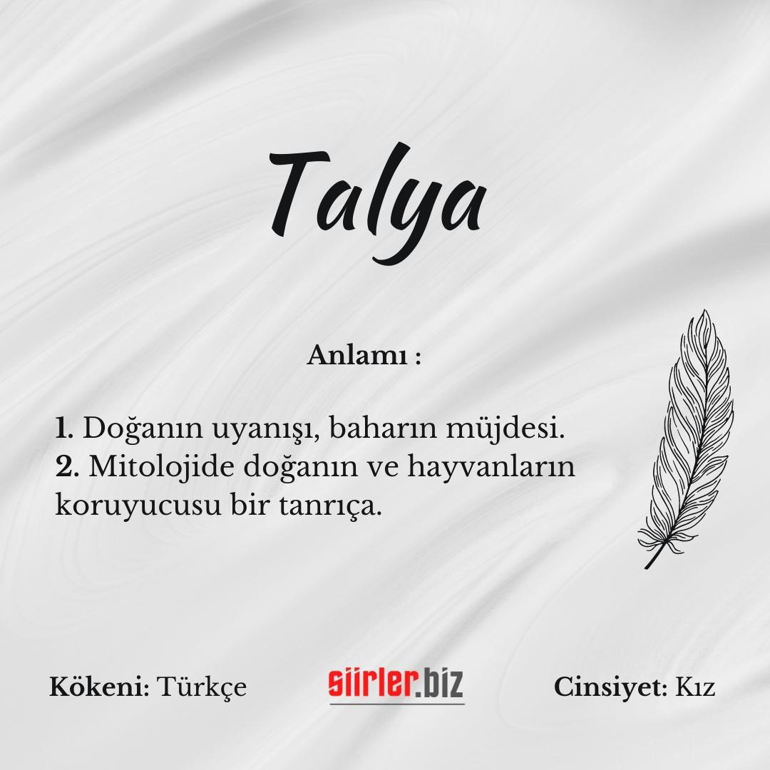 Talya isminin anlamı, talya ismi