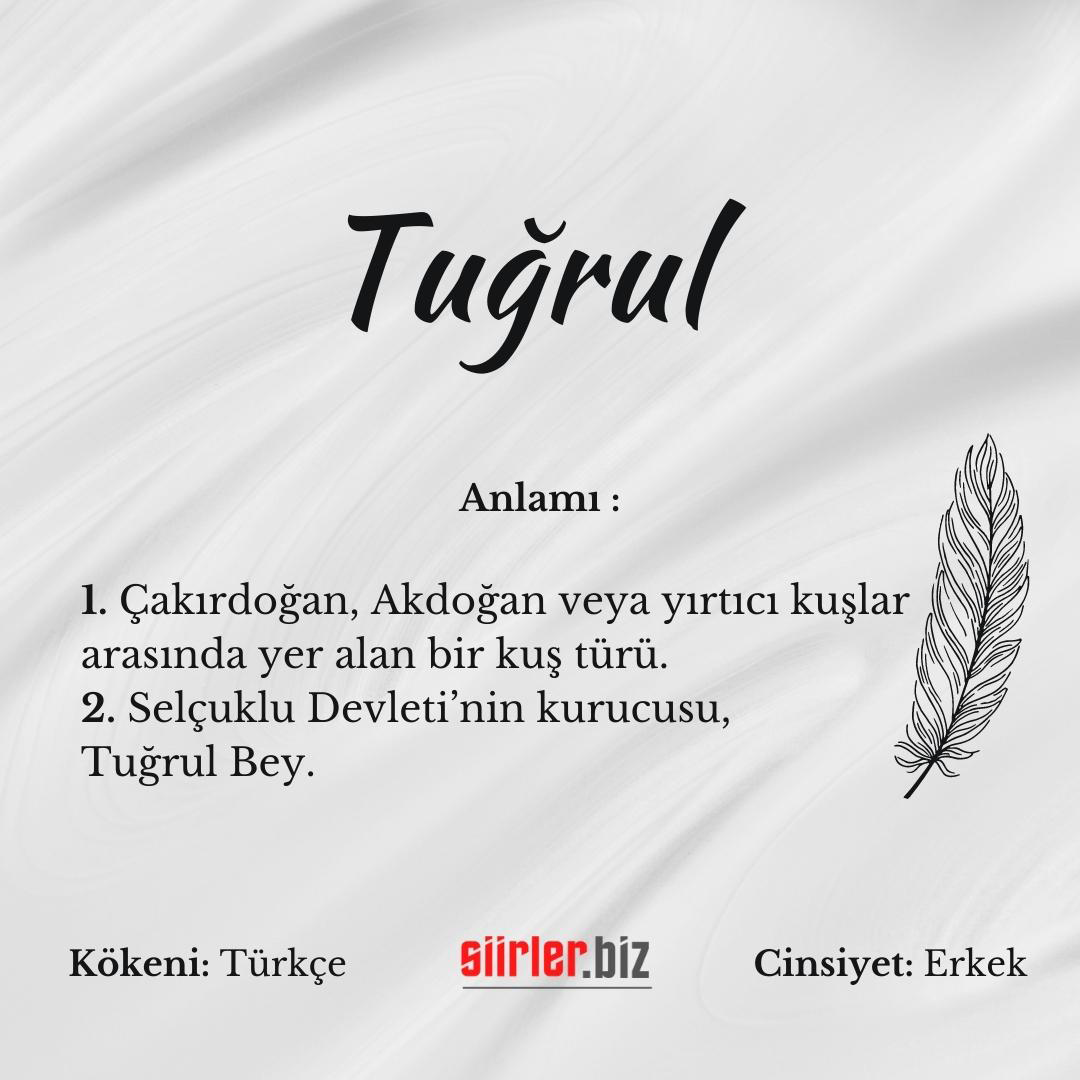 Tuğrul isminin anlamı, tuğrul ismi