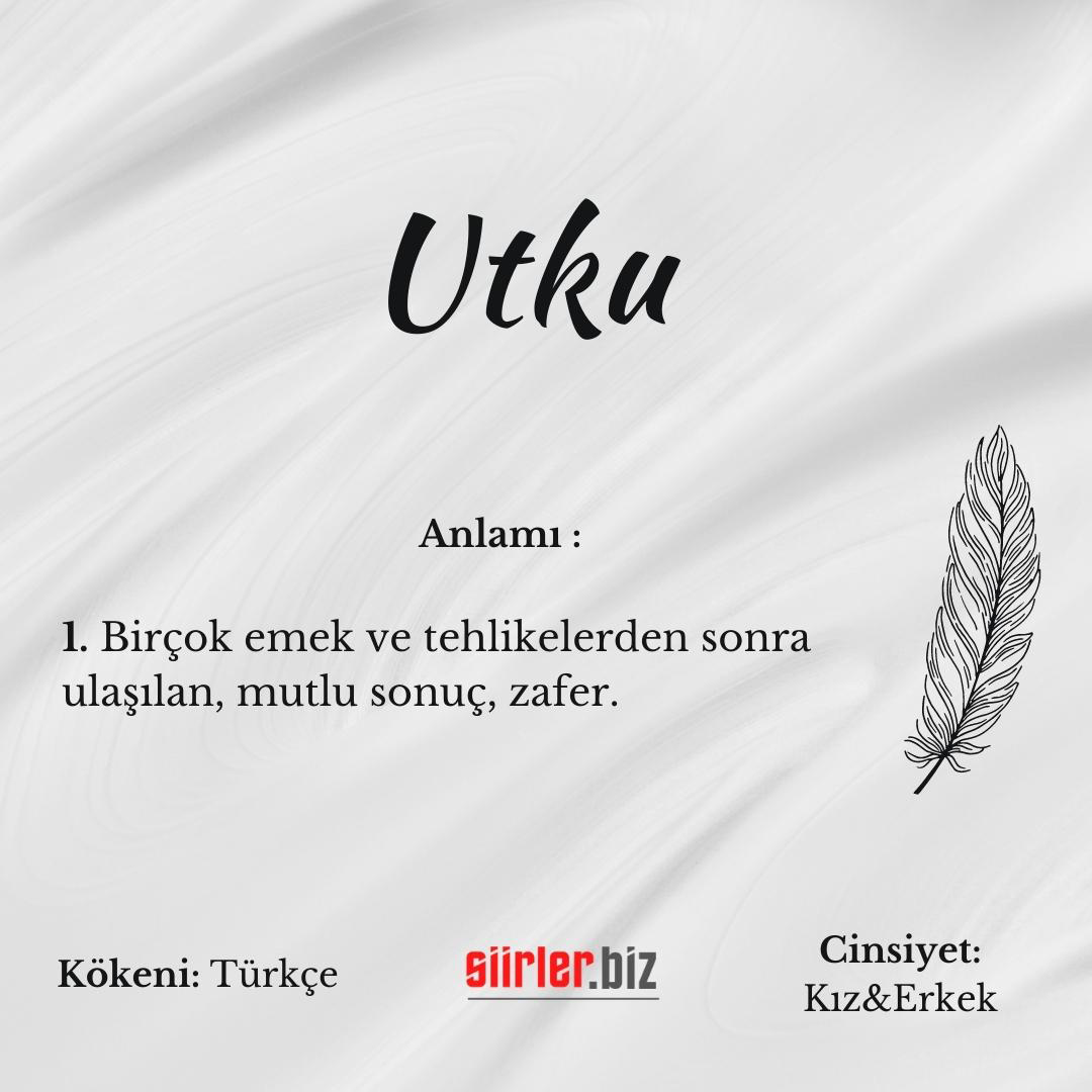 Utku isminin anlamı, utku ismi