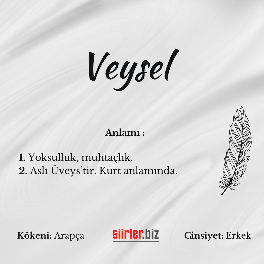 Veysel isminin anlamı, veysel ismi