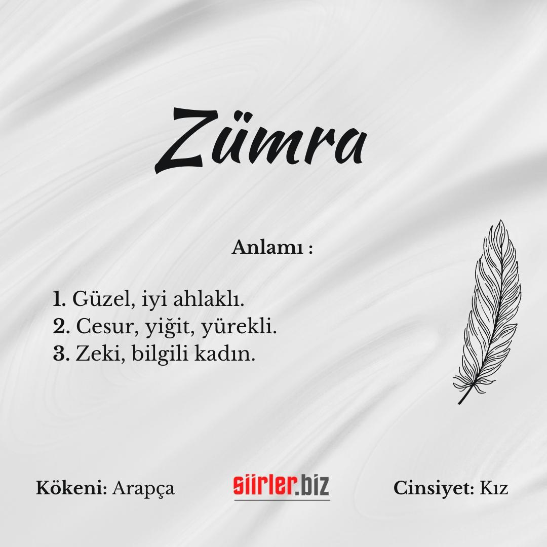 Zümra isminin anlamı, zümra ismi